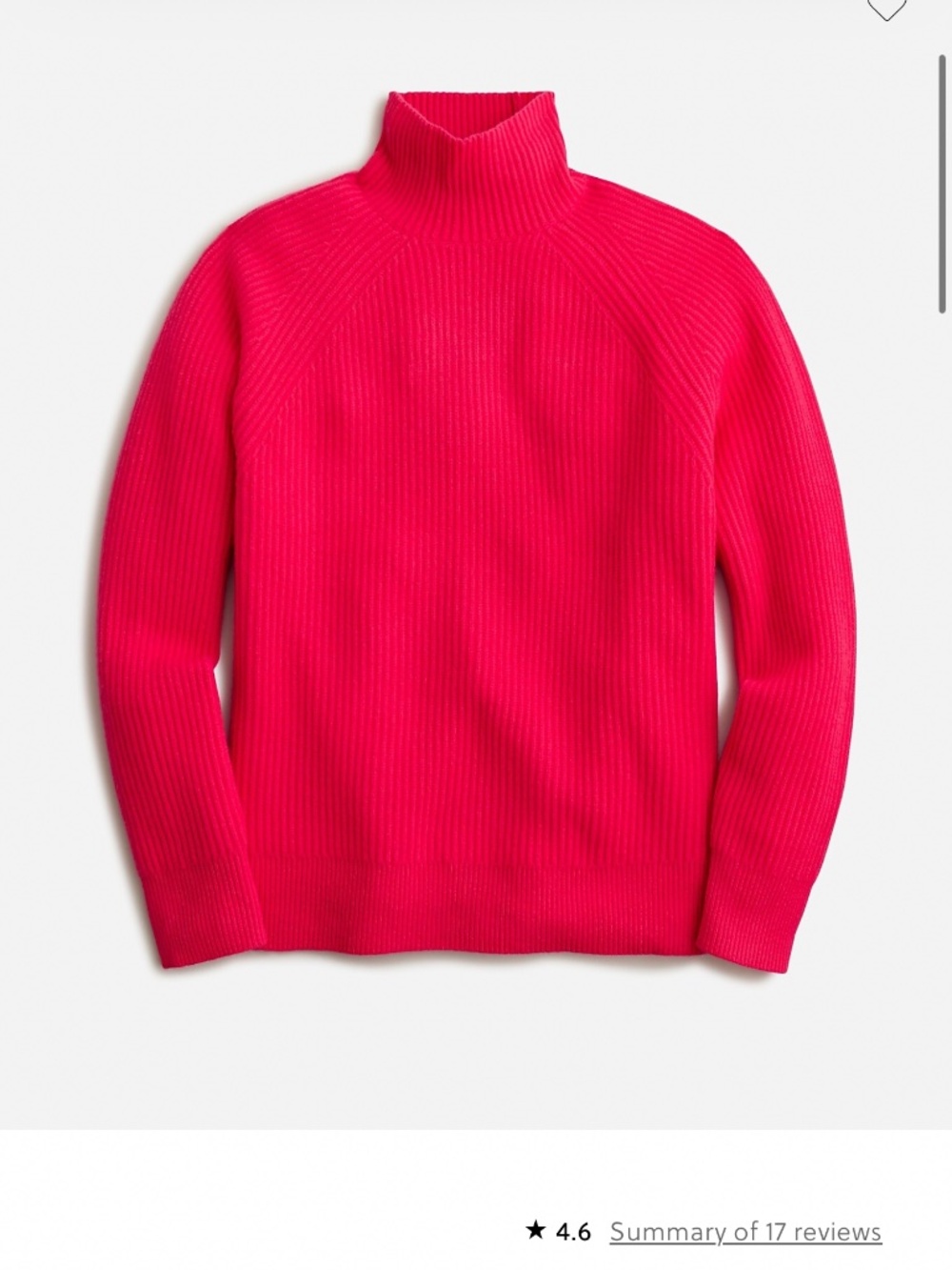 Jcrew ribbed cashmere turtleneck sweater